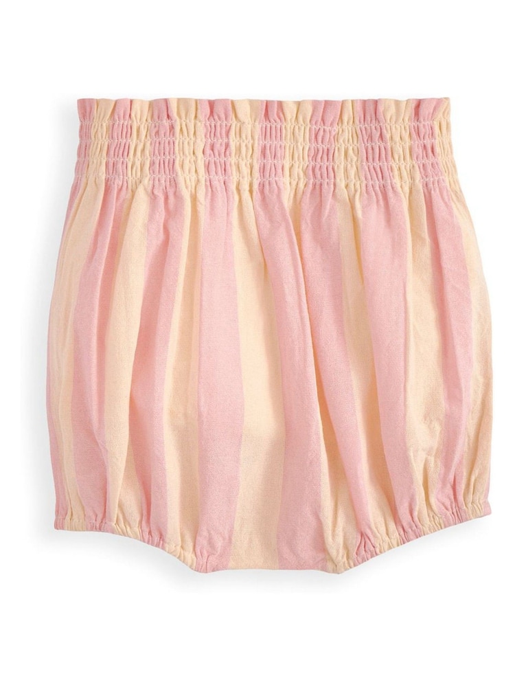 Mamas & Papas Pink Embroidered Peplum Top & Bloomers Set - Image 4 of 4