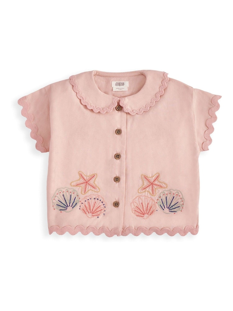 Mamas & Papas Pink Resort Shirt & Shorts Outfit Set - Image 2 of 3