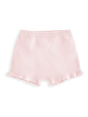 Mamas & Papas Pink Embroidered Knit Top & Shorts Set - Image 3 of 3