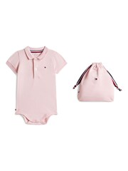 Tommy Hilfiger Pink Essential Polo Shirt Bodysuit Gift Set - Image 1 of 2