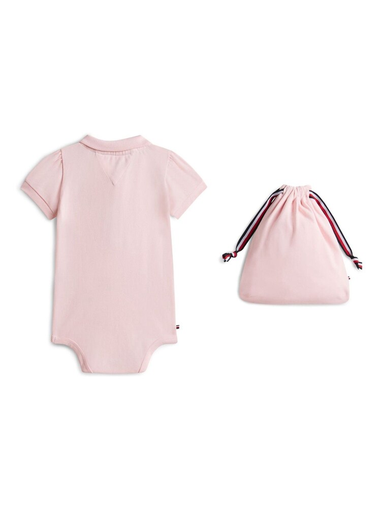 Tommy Hilfiger Pink Essential Polo Shirt Bodysuit Gift Set - Image 2 of 2