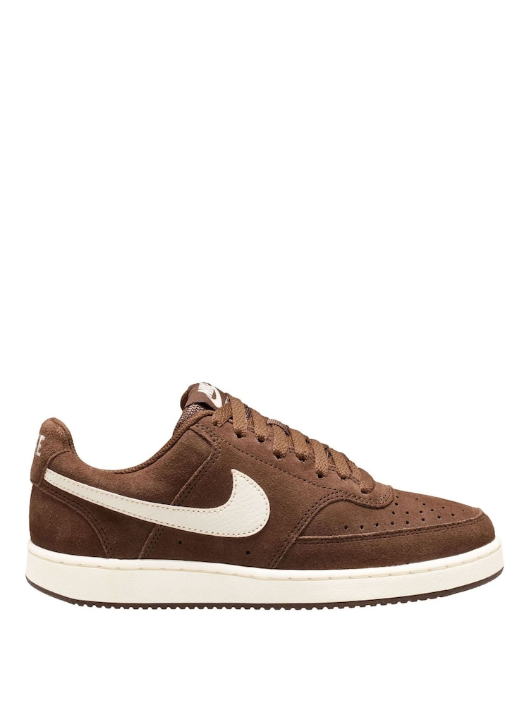 Nike Cacao Brown Court Vision Low Trainers - Image 1 of 3 Nike Cacao Brown Court Vision Low Trainers - Image 1 of 3