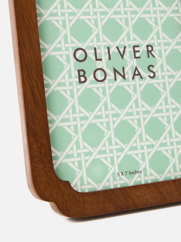 Oliver Bonas Brown Safira Wooden Photo Frame 5x7 - Image 4 of 4
