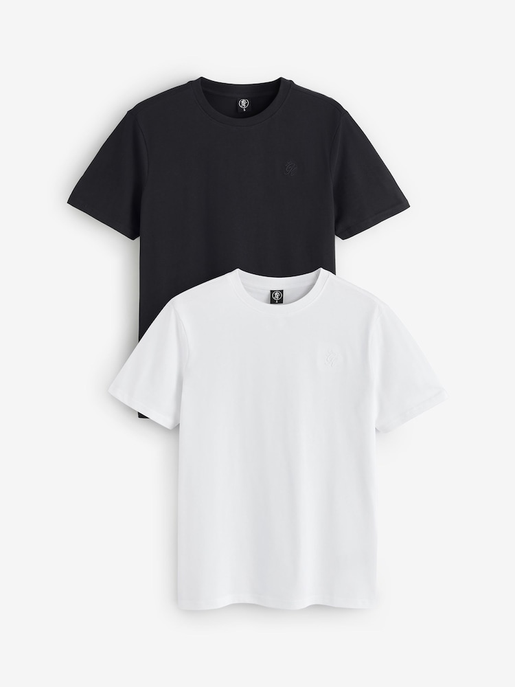 Gym King Black Victory Jersey T-Shirts 2 Pack - Image 1 of 3 Gym King Black Victory Jersey T-Shirts 2 Pack - Image 1 of 3