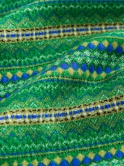 Green Fairisle Supersoft Knitted Triangle Neck Scarf - Image 3 of 3