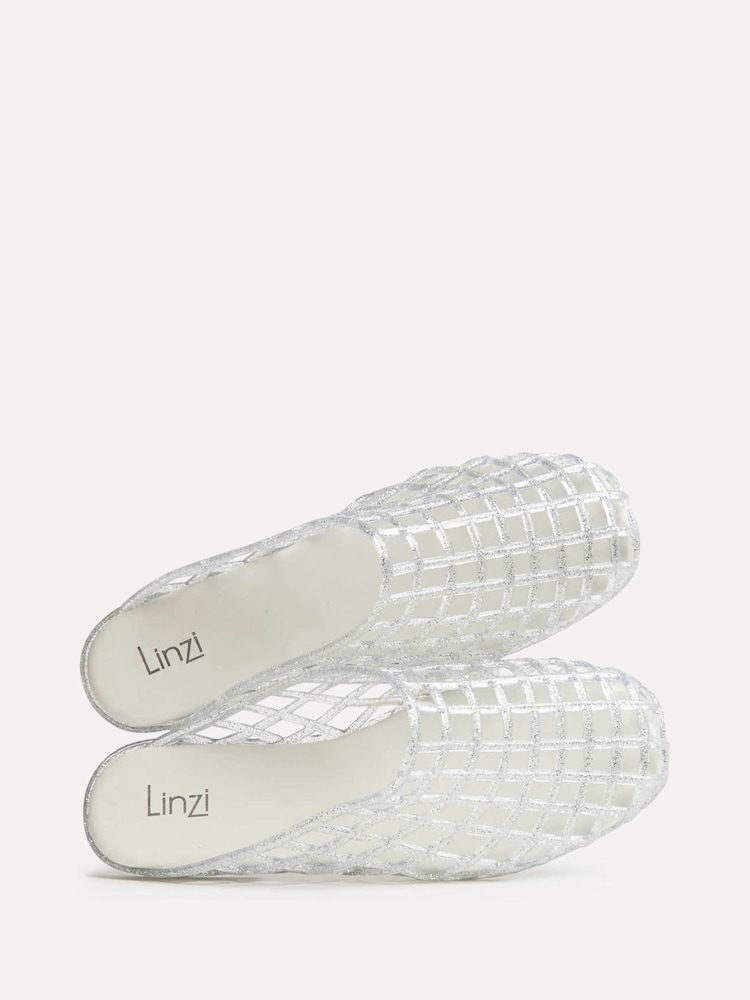 Linzi Silver Ripple Jelly Mule Flats - Image 5 of 5