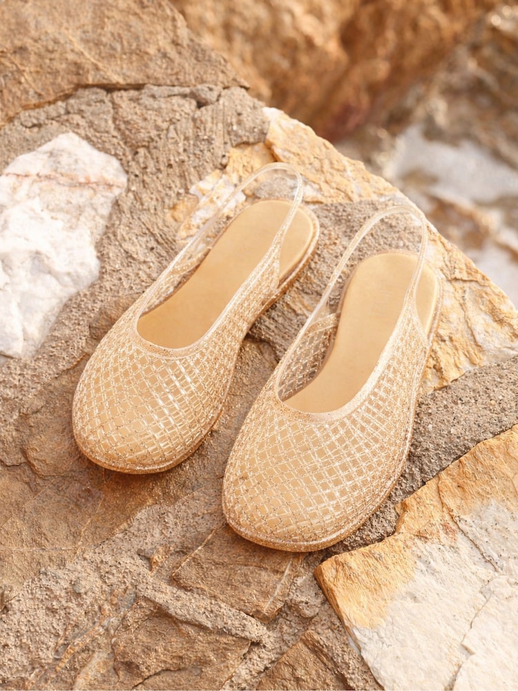 Linzi Nude Oceana Jelly Sling Back Sandals - Image 1 of 5