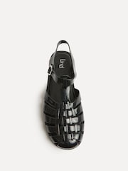 Linzi Black Wave Jelly Fisherman Flat Sandals - Image 4 of 5