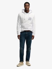 Superdry White Lo-Fi Dockside Embroidered Hoodie - Image 3 of 5