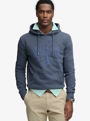 Superdry Blue Lo-Fi Dockside Hoodie - Image 1 of 7