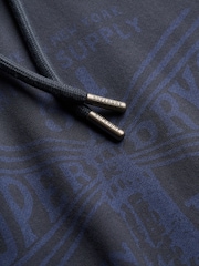 Superdry Blue Lo-Fi Dockside Hoodie - Image 7 of 7