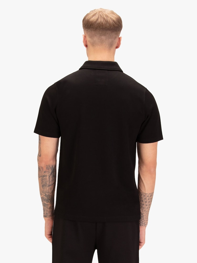 Luke 1977 Black Opal Zip Polo Shirt - Image 2 of 6 Luke 1977 Black Opal Zip Polo Shirt - Image 2 of 6