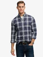 Superdry Blue Long Sleeve Cotton Lumberjack Shirt - Image 3 of 7