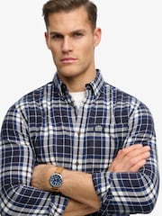 Superdry Blue Long Sleeve Cotton Lumberjack Shirt - Image 5 of 7
