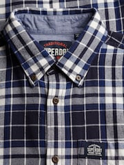 Superdry Blue Long Sleeve Cotton Lumberjack Shirt - Image 6 of 7