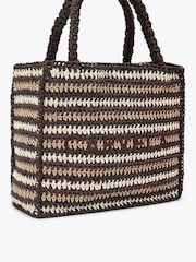 بني - Carvela Nola Crochet Tote Bag - Image 2 of 4