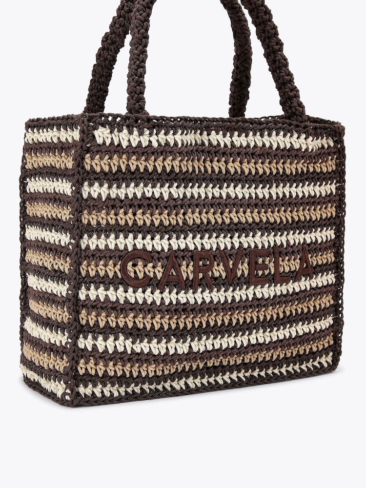 بني - Carvela Nola Crochet Tote Bag - Image 2 of 4 بني - Carvela Nola Crochet Tote Bag - Image 2 of 4