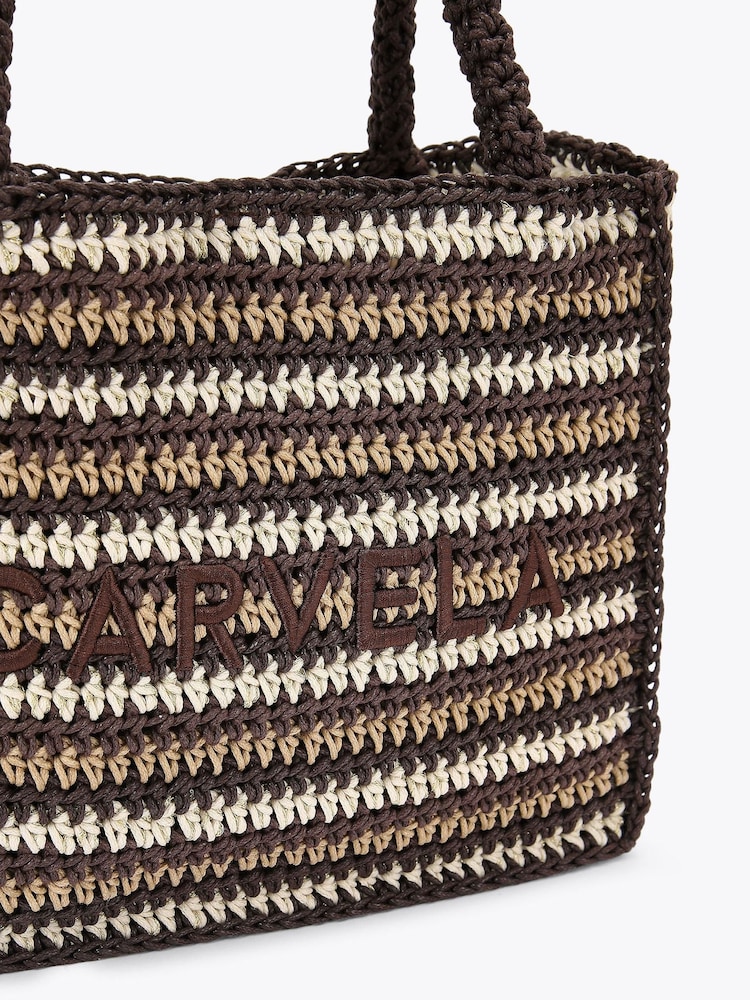 Carvela Brown Nola Crochet Tote Bag - Image 5 of 5 Carvela Brown Nola Crochet Tote Bag - Image 5 of 5
