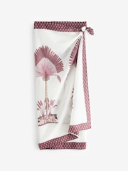 Daily by Desmond and Dempsey Cream Palm Cotton Sarong Skirt - Image 1 of 3
