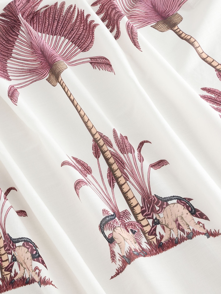 Daily by Desmond and Dempsey Cream Palm Cotton Sarong Skirt - Image 3 of 3