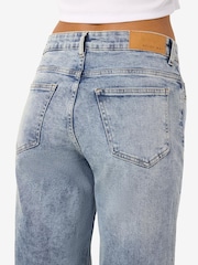 NOISY MAY Blue Mid Waisted Wide Leg Jeans - Image 5 of 7