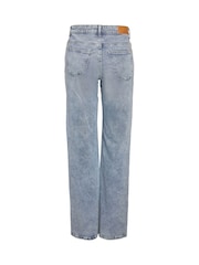 NOISY MAY Blue Mid Waisted Wide Leg Jeans - Image 7 of 7