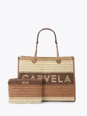 Carvela Nude Sorrento Raffia Tote Bag - Image 1 of 4
