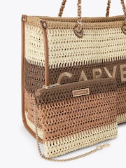 Carvela Nude Sorrento Raffia Tote Bag - Image 5 of 6