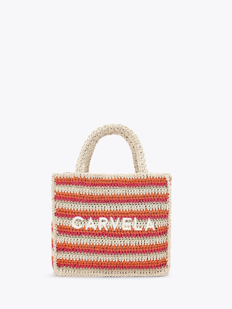 وردي - Carvela Nola Crochet Tote Bag - Image 1 of 4 وردي - Carvela Nola Crochet Tote Bag - Image 1 of 4