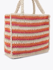 Carvela Pink Nola Crochet Tote Bag - Image 5 of 6