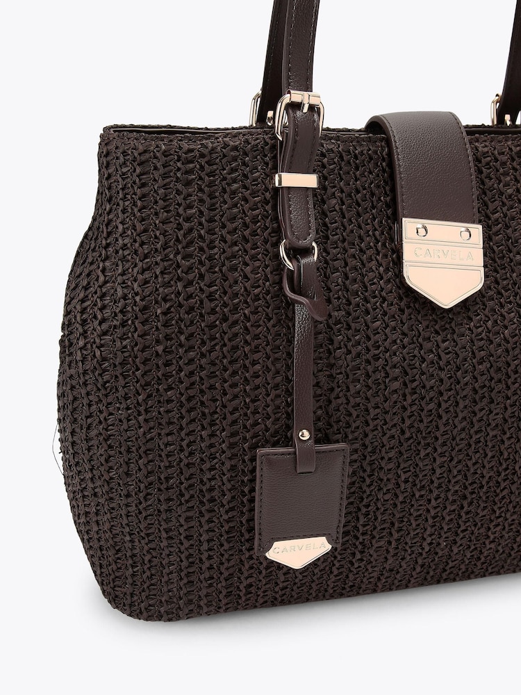 חום כהה - Carvela Maria Midi Tote Bag - תמונה 4 מתוך 4