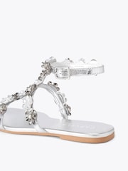 Carvela Silver Organza Sandals - Image 3 of 4