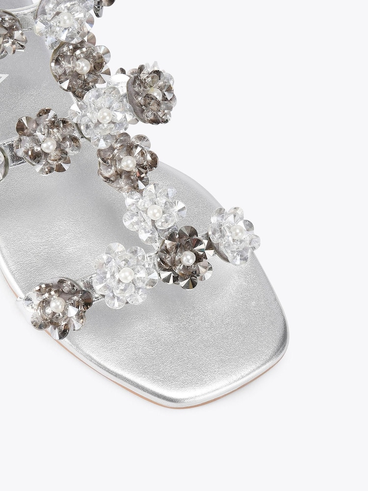 Carvela Silver Organza Sandals - Image 4 of 4 Carvela Silver Organza Sandals - Image 4 of 4