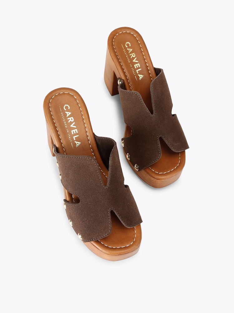 Carvela Brown Lava H Mule Flip Flop And Sandals - Image 2 of 4