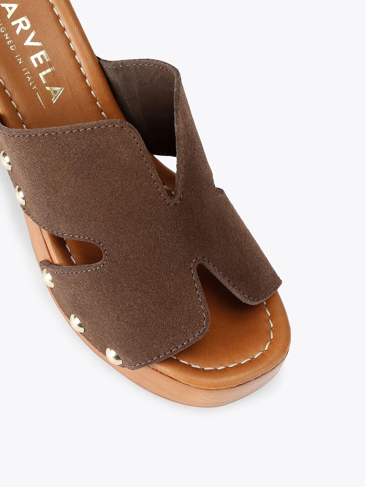 Carvela Brown Lava H Mule Flip Flop And Sandals - Image 5 of 5
