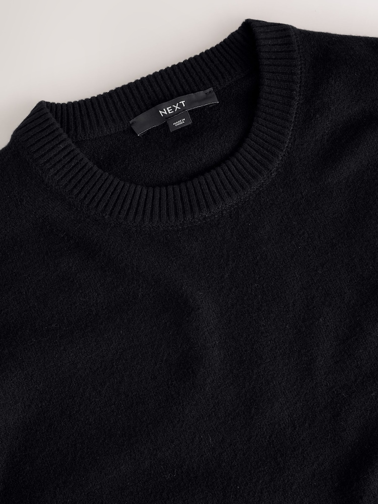 Qara - Supersoft Crew Neck Long Sleeve Jumper - 8şəkildən 8 şəkil