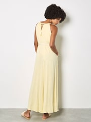 Gelb - Apricot Cotton Blend Wide-Leg Jumpsuit - Bild 2 von 4