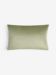 Sage Green 40 x 59cm 40 x 59cm Cut Velvet Geo Zig Cushion - Image 3 of 4