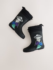 Black Space Adjustable Cuff Wellies - Image 6 of 6