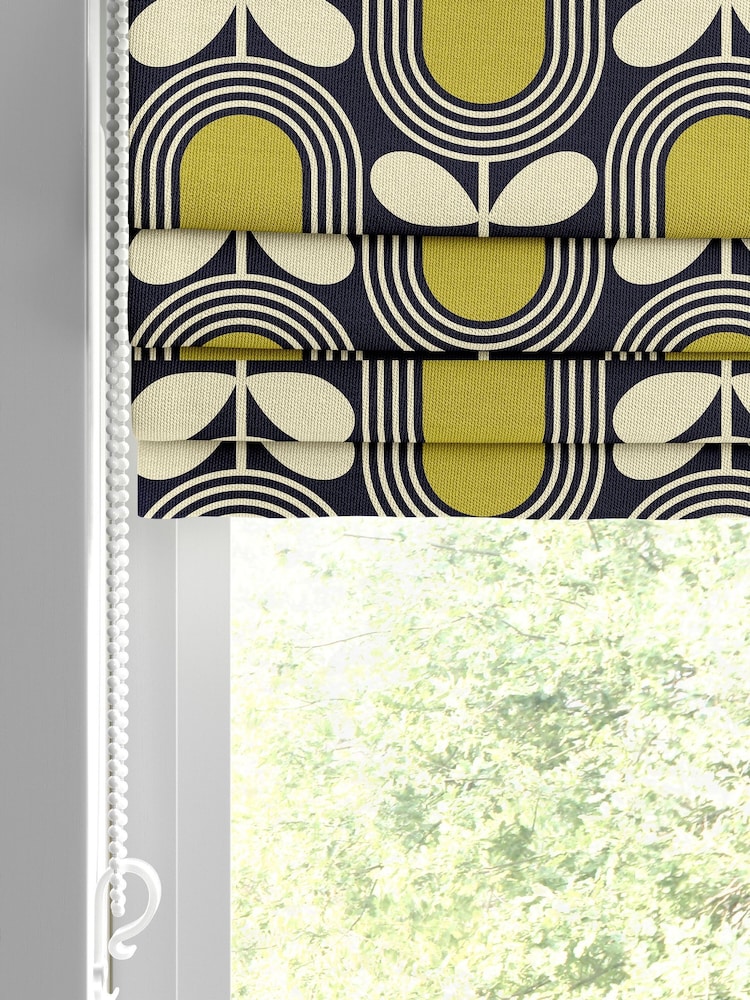 Orla Kiely Navy Striped Tulip Made to Measure Blinds - Image 2 of 5