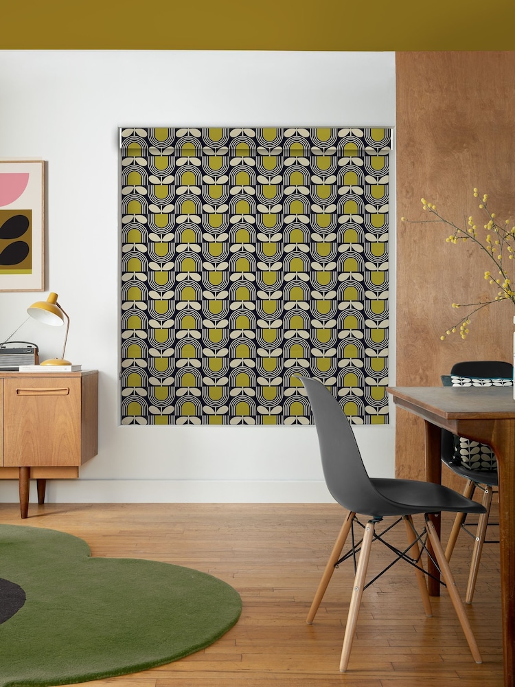 Orla Kiely Navy Striped Tulip Made to Measure Blinds - Image 5 of 5
