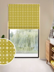 Orla Kiely Yellow Textured Flower Made to Measure Blinds - Image 1 of 6