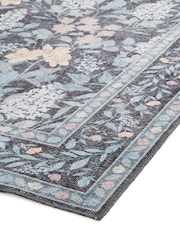 Think Rugs Dark Blue Versailles H1425 Floral Rug - Image 5 of 6