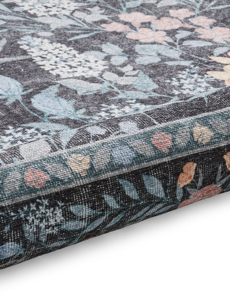 Think Rugs Dark Blue Versailles H1425 Floral Rug - Image 6 of 6 Think Rugs Dark Blue Versailles H1425 Floral Rug - Image 6 of 6