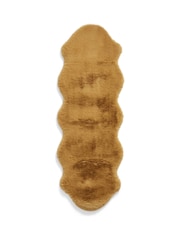 Think Rugs Mustard Super Teddy Double Sheepskin Plain Shaggy Rug - Image 3 of 6