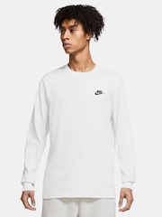 Nike White Club Long Sleeve T-Shirt - Image 1 of 5