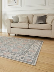 Think Rugs Beige Versailles H1424 Floral Rug - Image 2 of 6