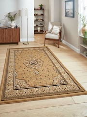 Think Rugs Beige Heritage 4400 Traditional Rug - Image 1 of 3