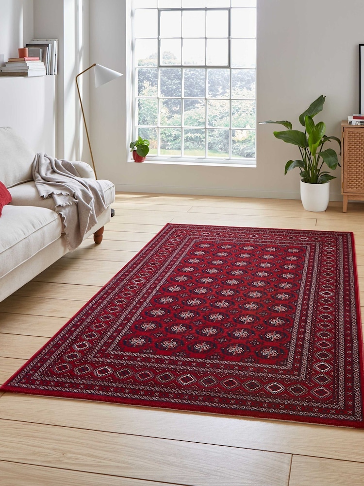 Think Rugs Red Dubai 62098 Traditional Rug Rug - Image 1 of 6 Think Rugs Red Dubai 62098 Traditional Rug Rug - Image 1 of 6