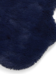 Think Rugs Navy Super Teddy Double Sheepskin Plain Shaggy Rug - Image 5 of 6
